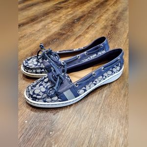 Coach Rainey Slip On Loafer Women Size 8 Classic Boat Casual Comfort Nautical